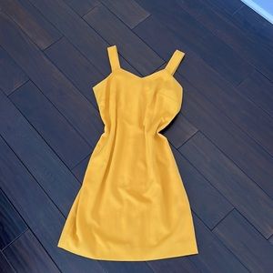 JUANSILK yellow summer mini dress
